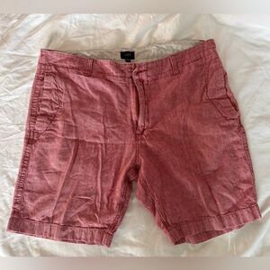 J. Crew Men's Faded Brick Red Flat Front Shorts